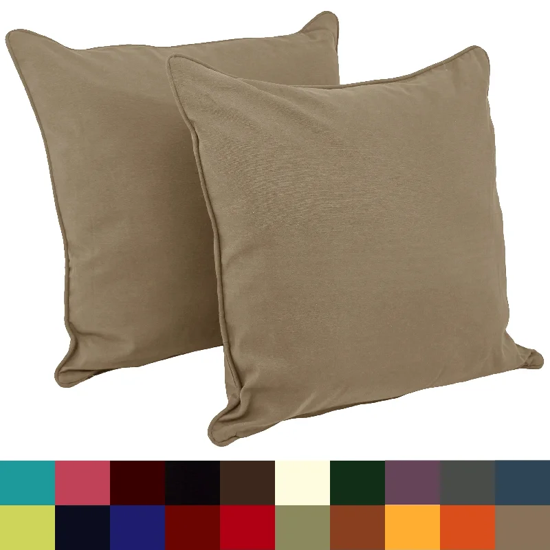 25-inch Corded Twill Throw Pillows (Set of 2)