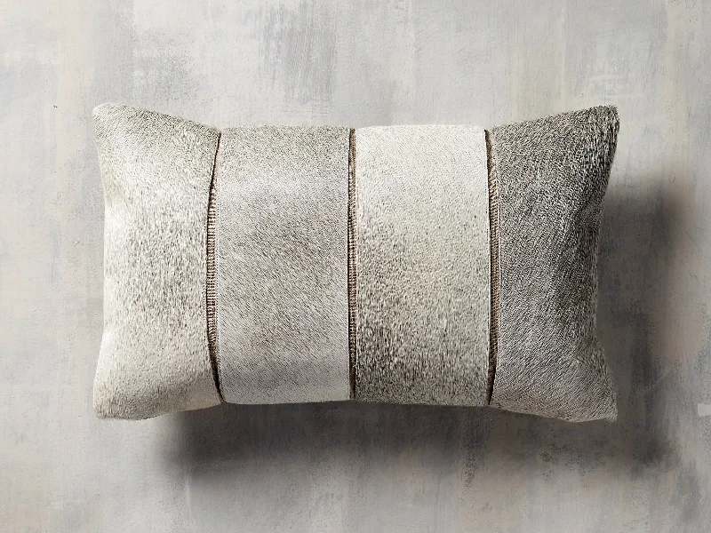 Channel-Stitch Hide Lumbar Pillow Cover