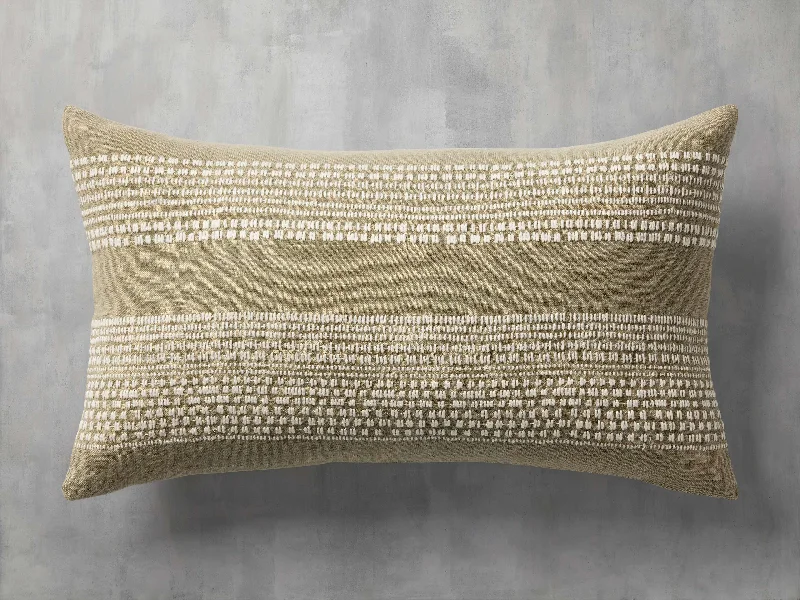 Derya Lumbar Pillow Cover in Olive