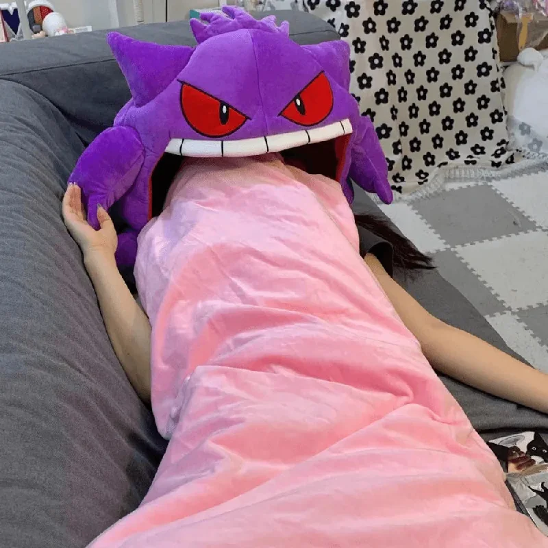 Gengar Plush Cushion With Blanket