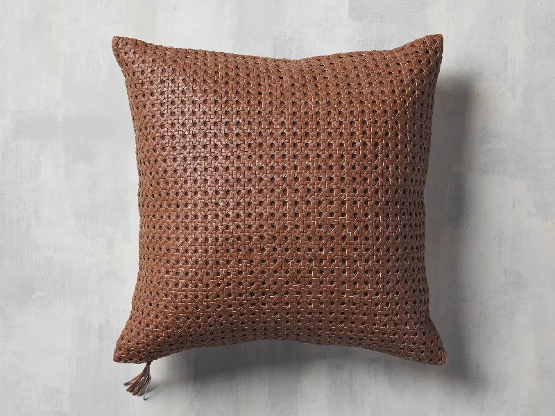 Leather Honeycomb Pillow Cover