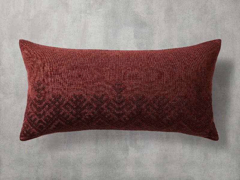 Moroccan Lumbar Embroidered Pillow Cover