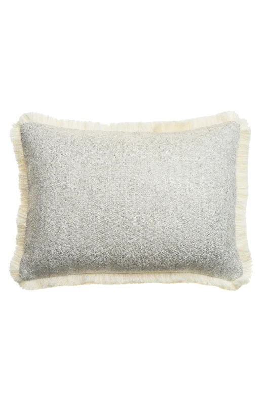 Natural Bouclé Fringe Cushion | Andrew Martin Huntsman