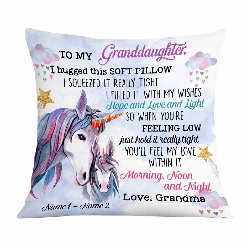 Personalized Granddaughter Hug This Unicorn Pillow DB304 81O58