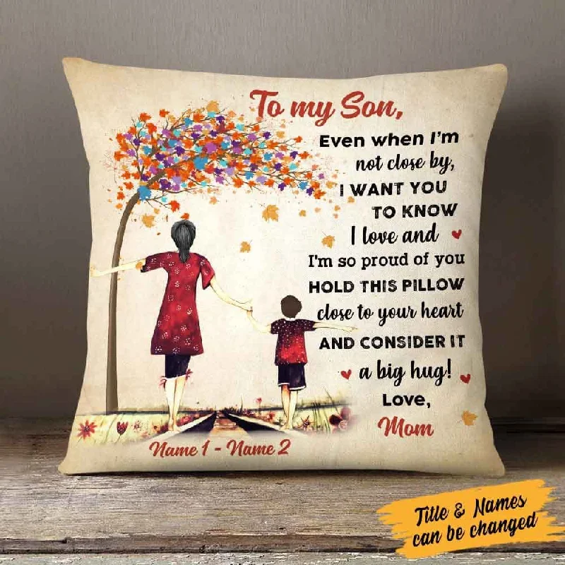 Personalized Mother And Son A Big Hug Pillow MR21 65O58