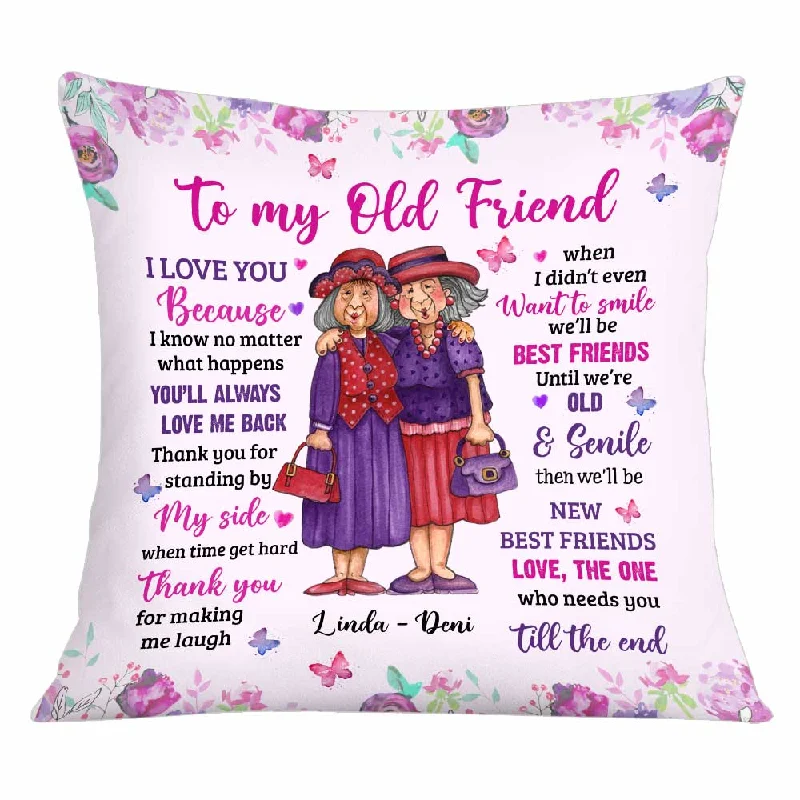 Personalized Old Friends Thank You Pillow OB192 58O34