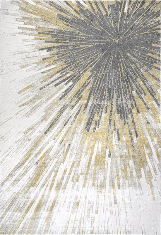 Alessia Splash Abstract Rug | Gold