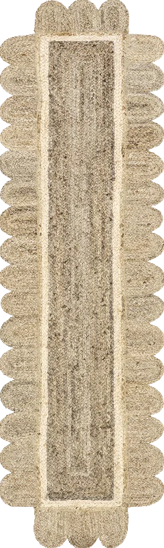 Anna Scalloped Jute Rug | Ivory