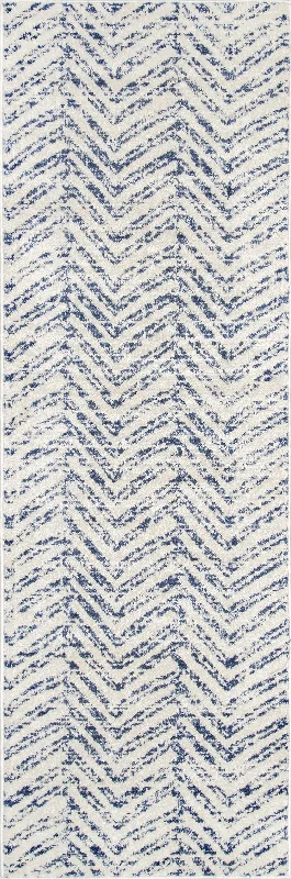 Antique Chevron Rug | Blue