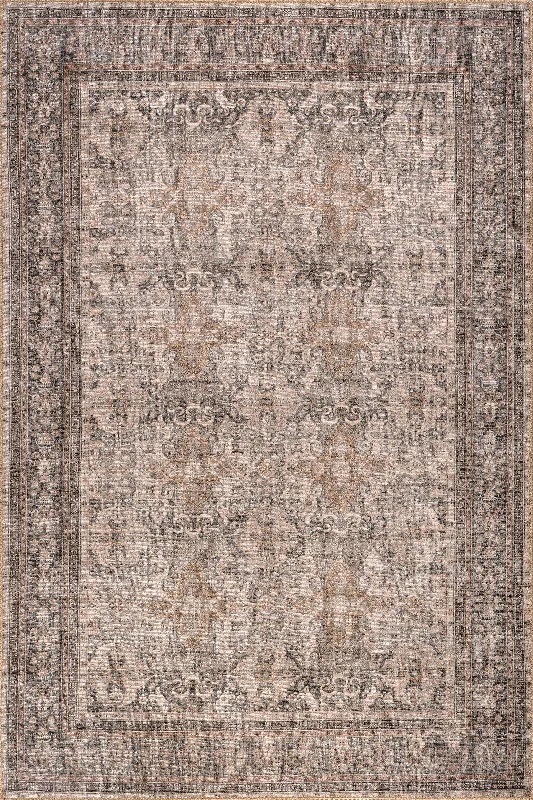 Avalon Antiqued Jute-Blend Rug | Dark Beige