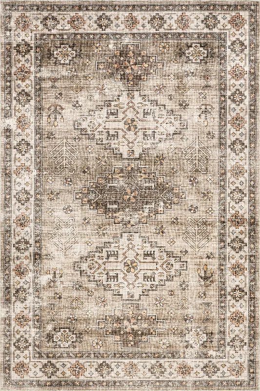 Barbary Distressed Washable Rug | Beige