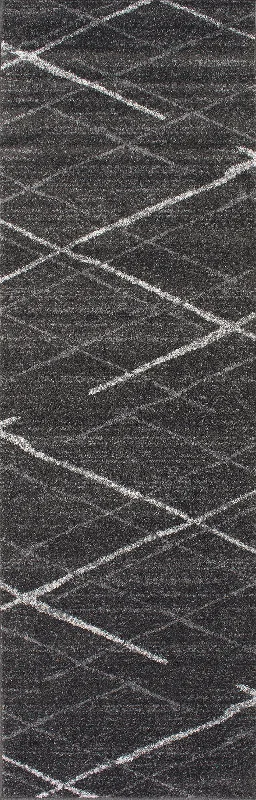 Broken Lattice Rug | Charcoal