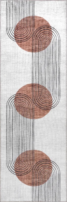 Carlotta Washable Desert Sunset Rug | Burnt Orange