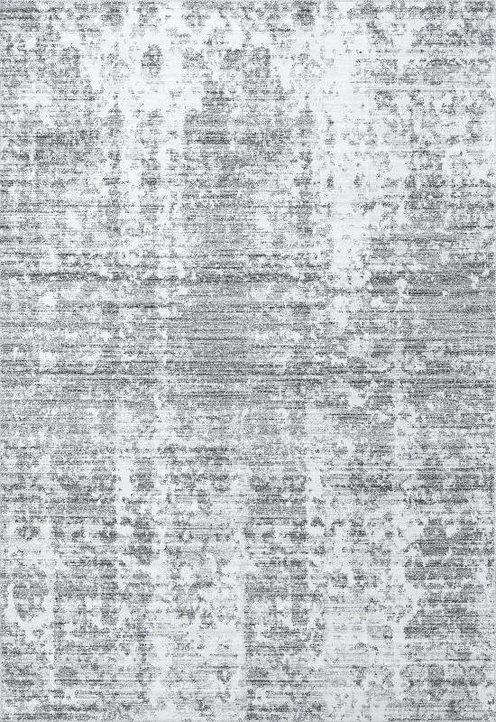 Carrie Faded Washable Rug | Light Grey