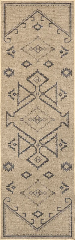 Cassia Easy-Jute Washable Geometric Rug | Natural