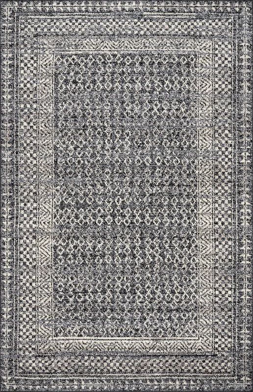 Checkered Diamonds Rug | Grey