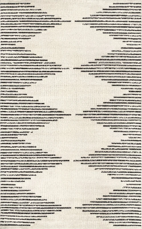 Diamond Pinstripes Rug | Black