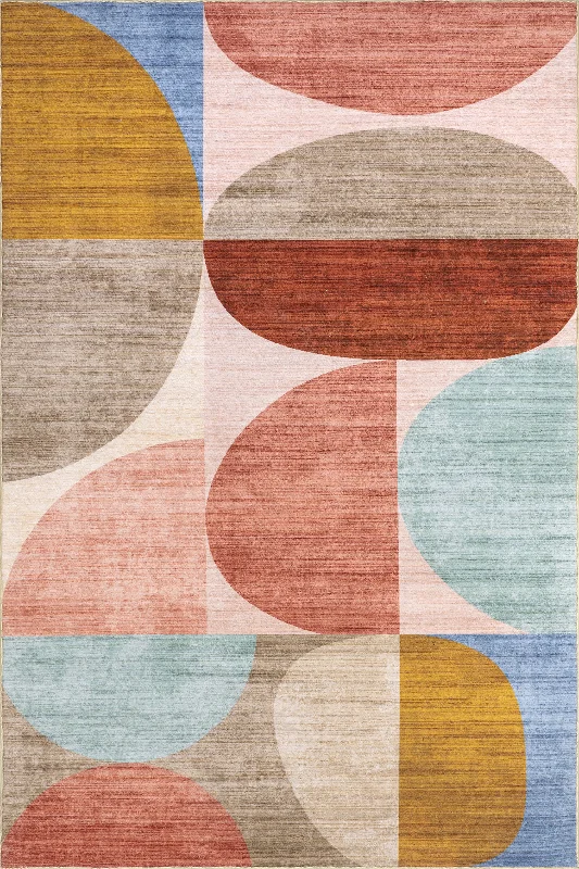 Emilie Rounded Washable Indoor/Outdoor Rug | Multicolor