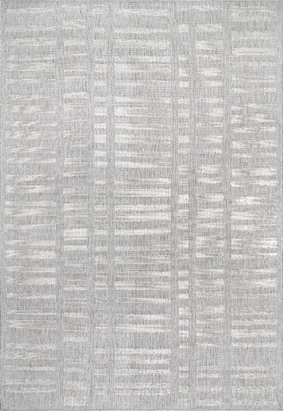 Faded Stripes Indoor/Outdoor Rug | Grey