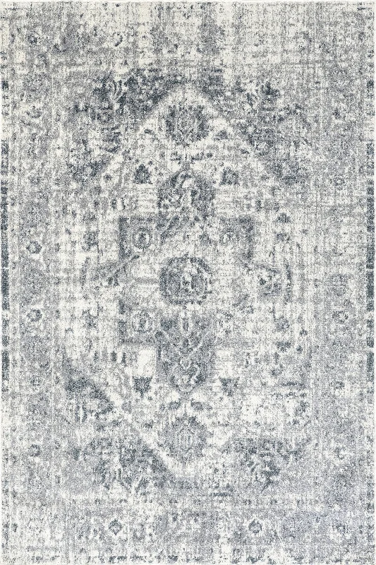 Fading Herati Medallion Rug | Light Blue