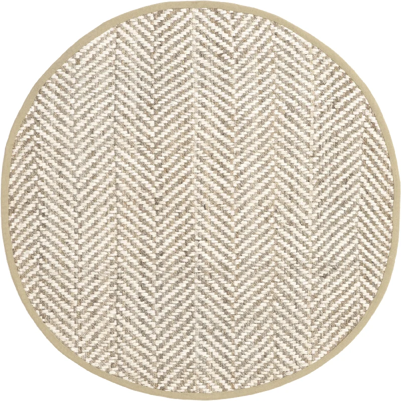 Handwoven Jute Jagged Chevron Rug | Off White