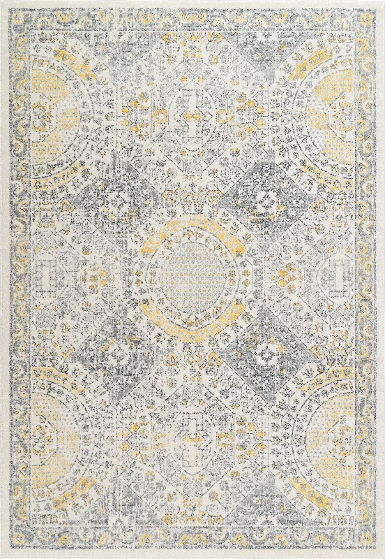 Honeycomb Labyrinth Rug | Gold