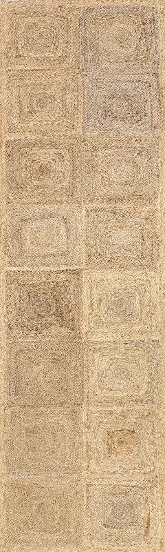 Juniper Jute Tiled Rug | Natural