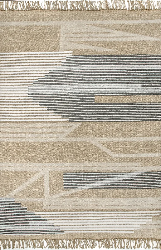 Jute Abstract Rug | Beige