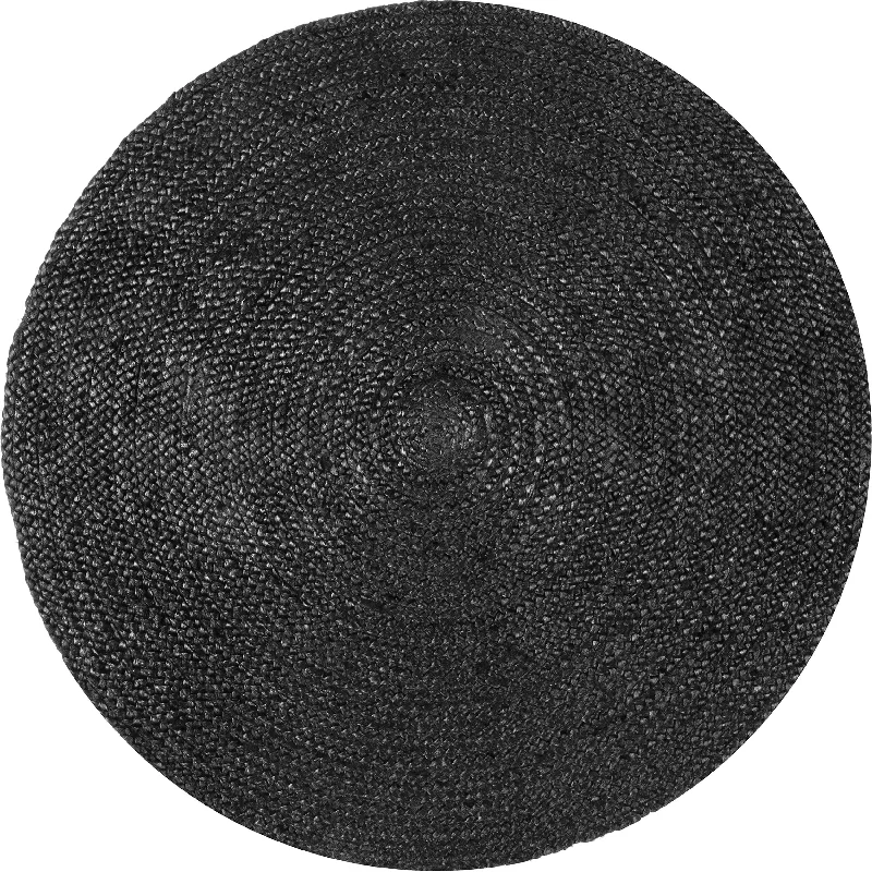 Jute Braided Rug | Black