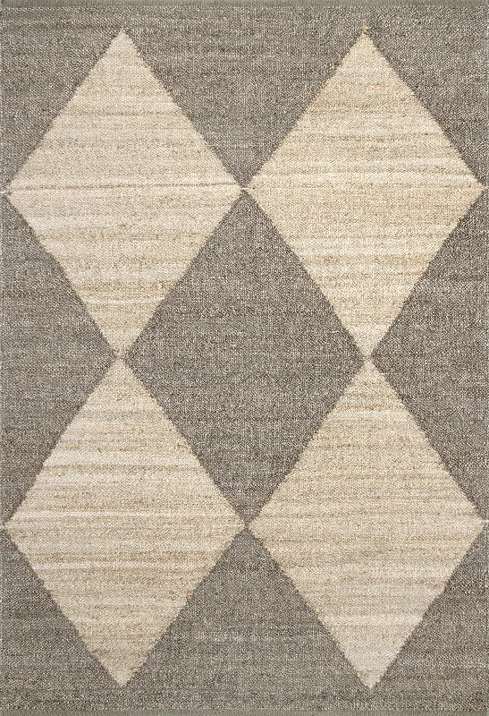 Jute Harlequin Trellis Rug | Grey