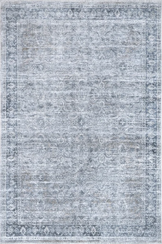 Katharina Washable Vintage Rug | Light Blue