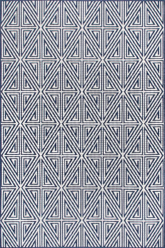 Kite Trellis Indoor/Outdoor Rug | Navy