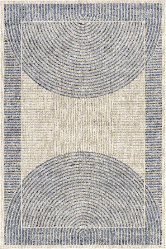 Lela Boho Semi Circle Rug | Blue