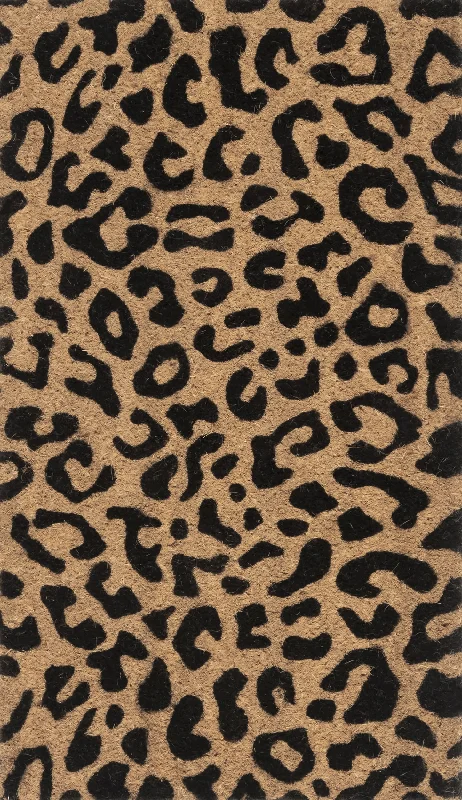 Leopard Spotted Coir Doormat | Natural