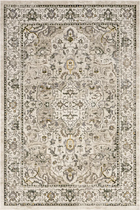 Lianna Washable Vines Rug | Cream