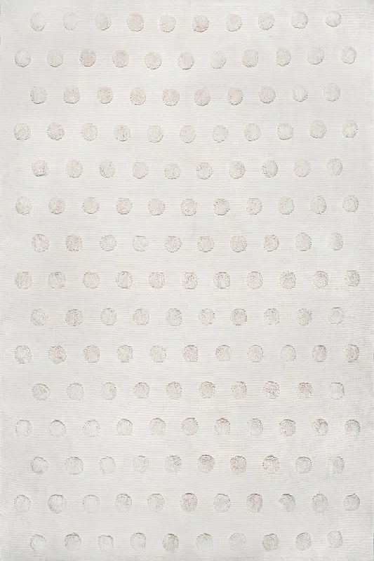 Mallory Raised Polka Dot Rug | Ivory