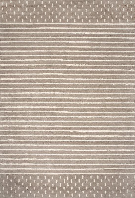 Mandia Striped Rug | Taupe