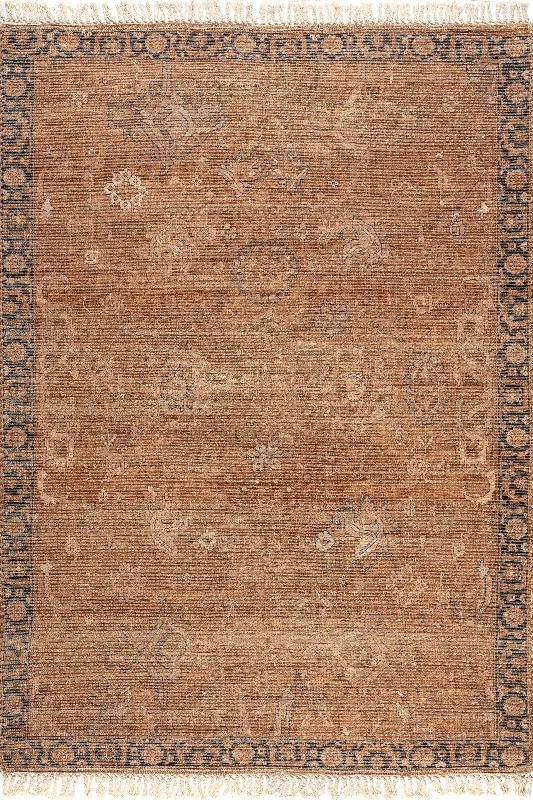 Marigold Tasseled Rug | Brown