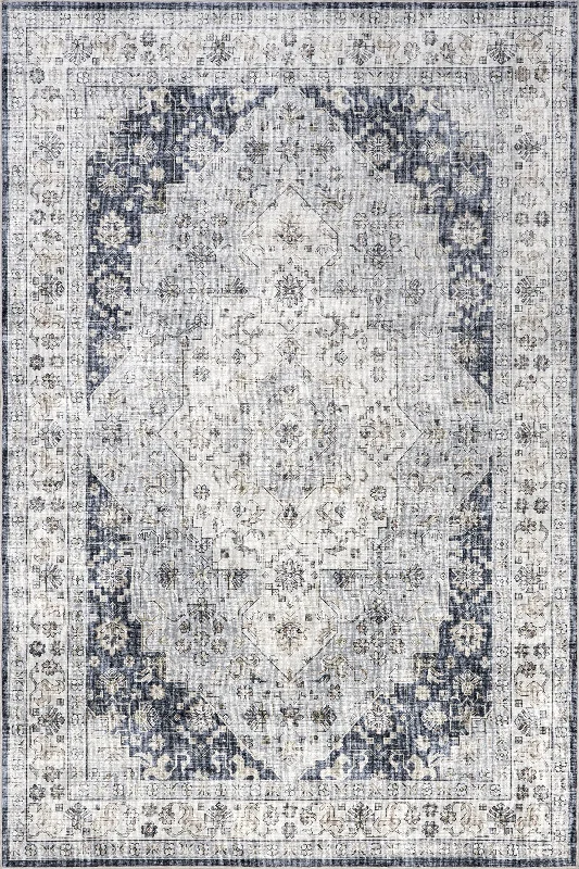 Odette Spill Proof Washable Rug | Blue Grey