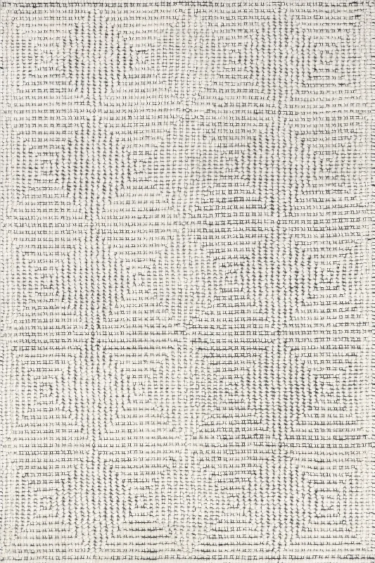 Presley Trellis Knit Wool Rug | Ivory