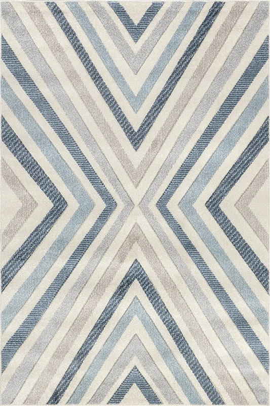 Radiant Chevrons Rug | Blue