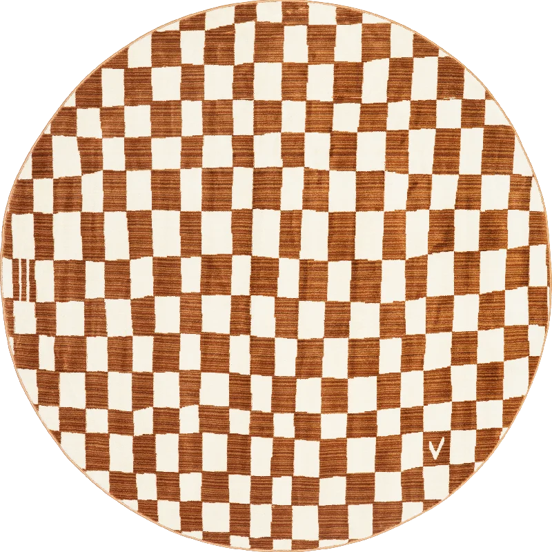 Rasali Checkered Box Rug | Orange