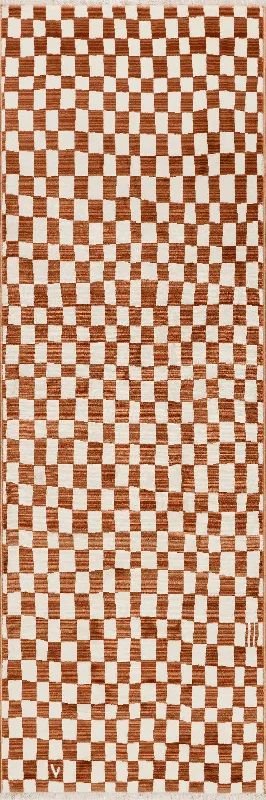 Rasali Checkered Box Rug | Orange