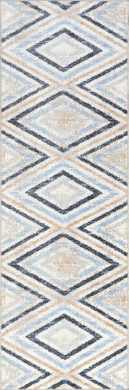 Reeba Washable Distressed Rug | Blue