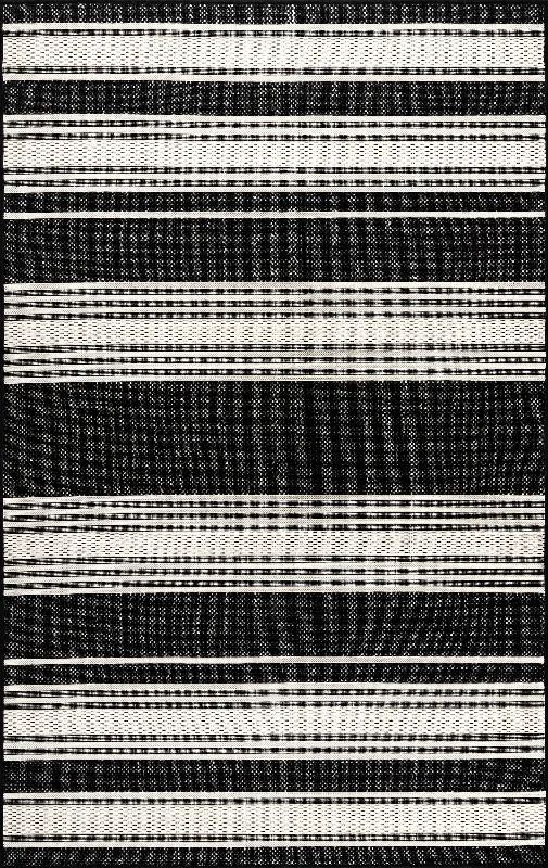 Romy Striped Indoor/Outdoor Rug | Black