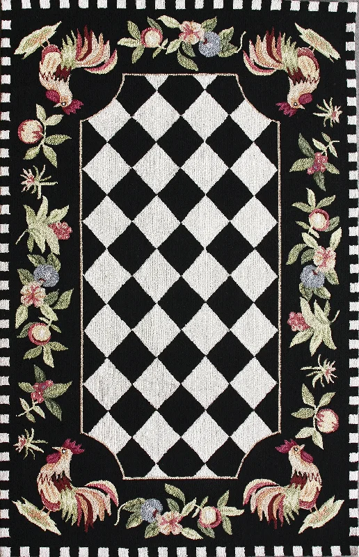 Rooster Rug | Black