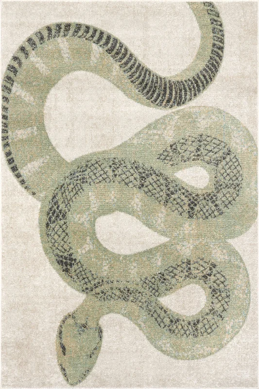 Simple Serpent Rug | Green