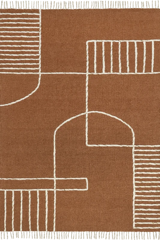 SoHo Tasseled Wool Rug | Brown