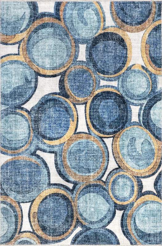 Tashia Washable Bubbles Rug | Blue