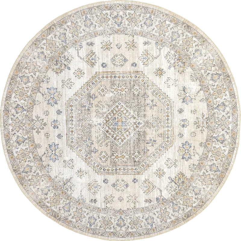 Timeless Charm Spill Proof Washable Rug | Beige